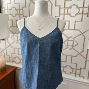 J.Crew Denim Blue Spaghetti Strap Top
